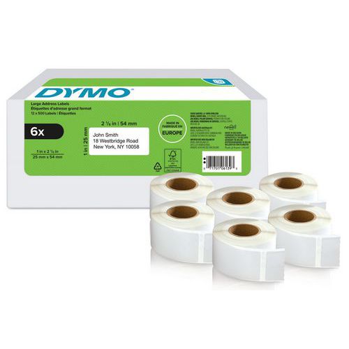 Returetikett självhäftande 6 rullar LabelWriter - Dymo®