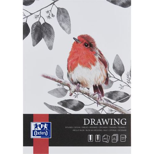 Ritblock Drawing Art baksida A4 25s 200g - Oxford Ritblock Drawing Art baksida A4 25s 200g - Oxford