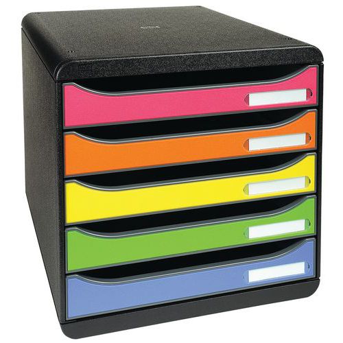Box Plus arkiveringsenhet – harlequin – 5 lådor – Exacompta