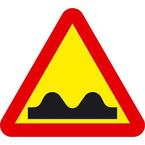 Trafikskylt - Varning! Ojämn väg