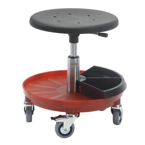 Åkstol låg med verktygshylla - Global Professional Seating