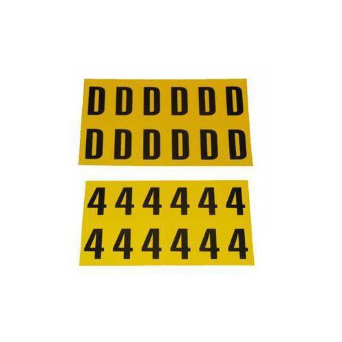 Självhäftande bokstäver och siffror 21 x 38 mm