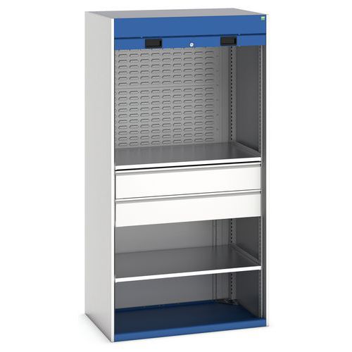 Skåp kraftigt med jalusidörr och lådor Cubio 2000x1050mm - Bott