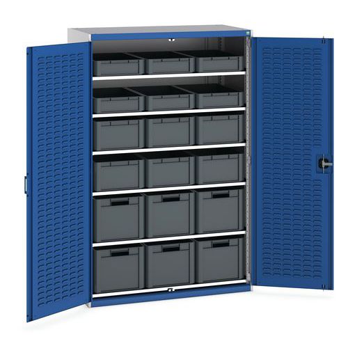 Skåp med 18 Eurobox 1300x650x2000 mm – Bott