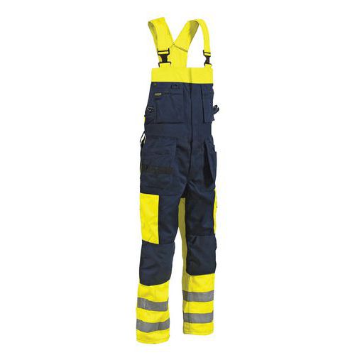 Hängselbyxa varsel Varselgul/Marinblå