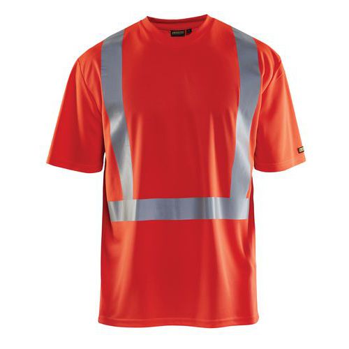 UV-skyddad varsel-T-shirt Varselröd