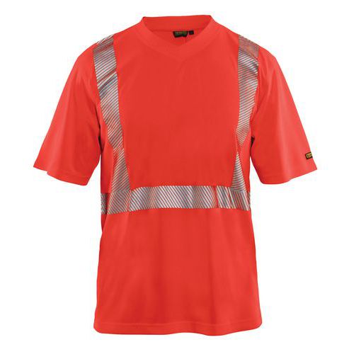 UV-skyddad varsel-T-shirt Varselröd