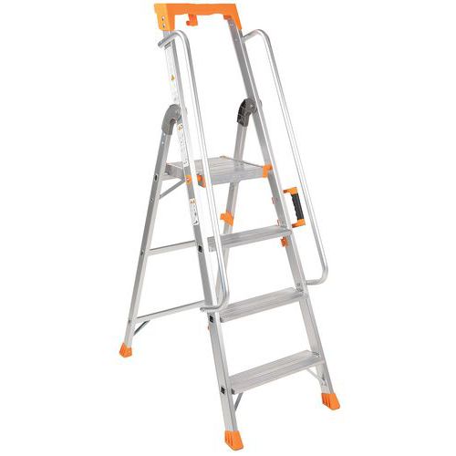 Arbetsstege i aluminium med ramp - Manutan Expert