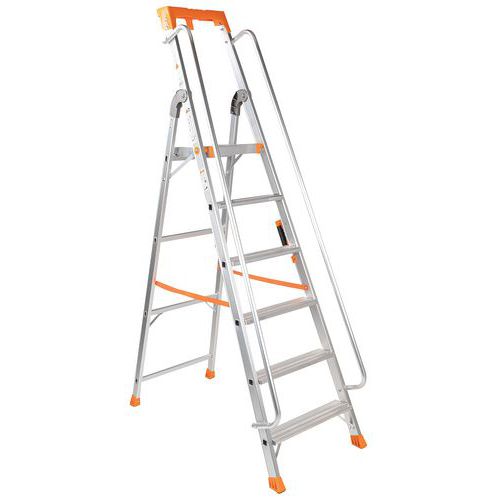 Arbetsstege i aluminium med ramp - Manutan Expert