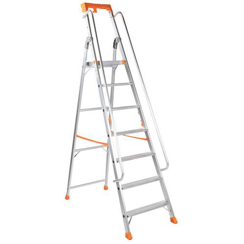 Arbetsstege i aluminium med ramp - Manutan Expert