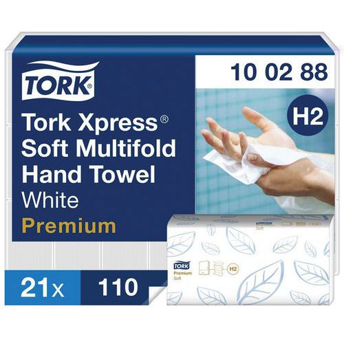Tork Premium H2 handdukar – interfolded