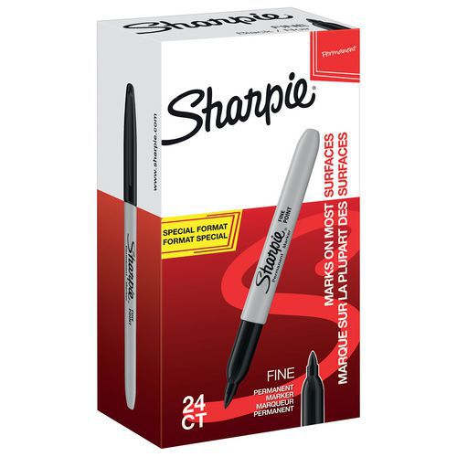 Permanent märkpenna svart Sharpie - Värdepaket 20 + 4 gratis Permanent märkpenna svart Sharpie - Värdepaket 20 + 4 gratis