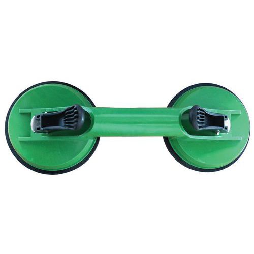 Dubbel sugkopp i plast - kapacitet 80 kg