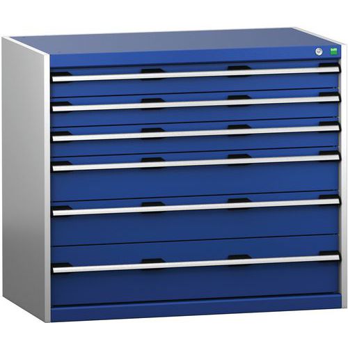 Skåp med lådor SL-1069-6.4 med 6 lådor för tung last – Bott