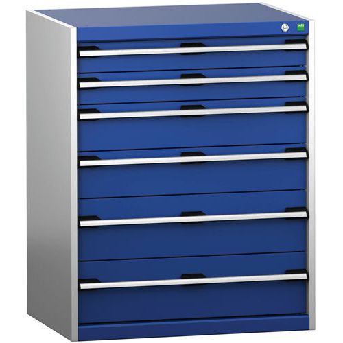 Skåp med 6 lådor SL-8610-6.2 för tung last – Bott