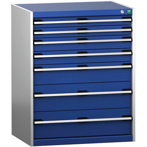 Skåp med 7 lådor SL-8610-7.4 för tung last – Bott