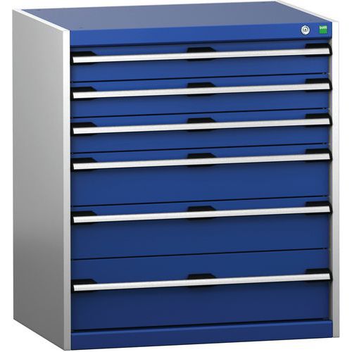 Skåp med 6 lådor SL-869-6.4 för tung last – Bott