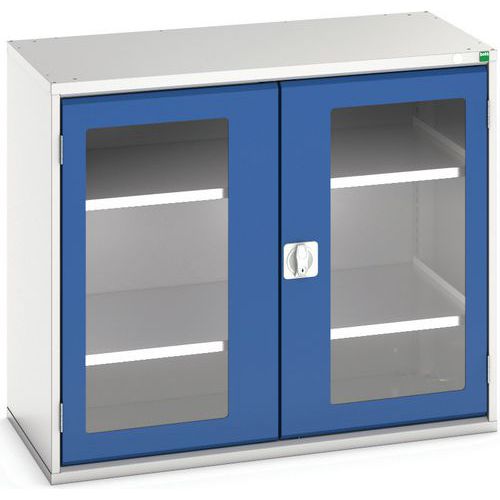 Skåp Verso med transparenta dörrar och 2 hyllplan 1050x550x900 – Bott