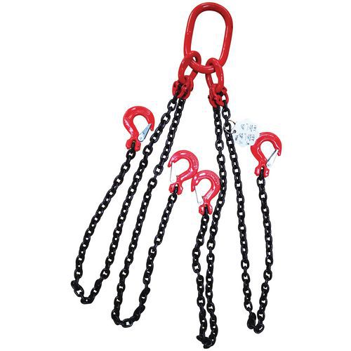 Lyftkätting krok 26 mm - 4 kättingar - Manutan Expert Lyftkätting krok 26 mm - 4 kättingar - Manutan Expert
