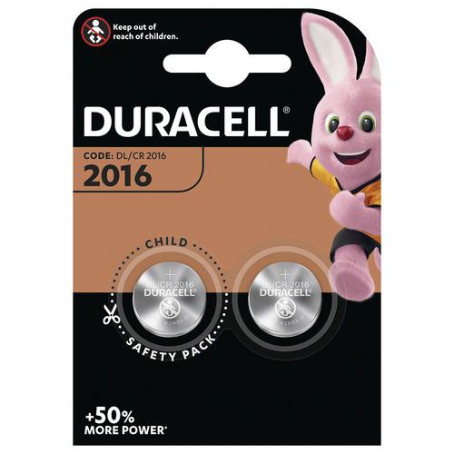 CR2016 litiumknappbatterier - 2-pack - Duracell
