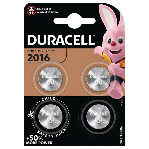 2016 litiumbatterier knappcell – förpackning med 4 st – Duracell