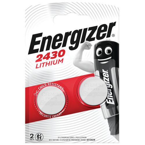 Knappbatteri – CR2430 – 3 V – förpackning med 2 st – Energizer