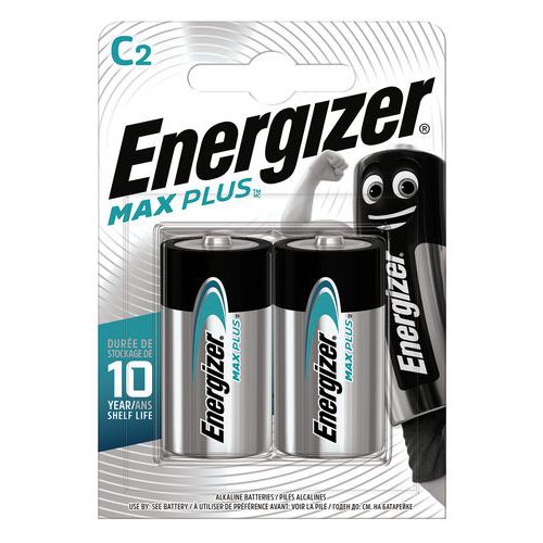 Max Plus C/LR14 FSB2 alkaliskt batteri – förpackning med 2 st – Energizer