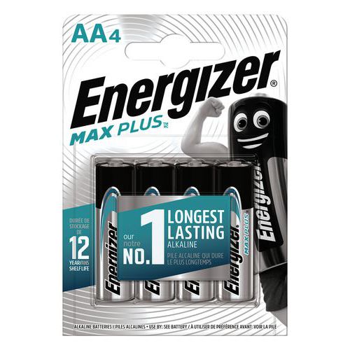 Max Plus AA/LR6 FSB4 alkaliskt batteri – förpackning med 4 st – Energizer