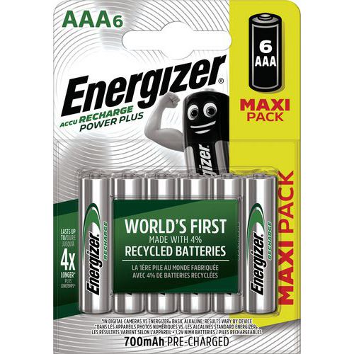 Power Plus AAA förladdat batteri – 700 mAh – förpackning med 6 st – Energizer