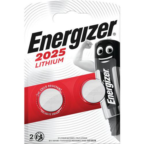 Litiumbatteri för miniräknare – CR2025 – förpackning med 2 st – Energizer