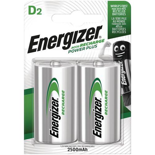 Uppladdningsbart alkaliskt batteri – D/LR20 – förpackning med 2 st – Energizer