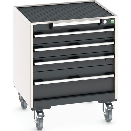 Mobilt lådskåp Cubio - Bredd 65 cm - Bott