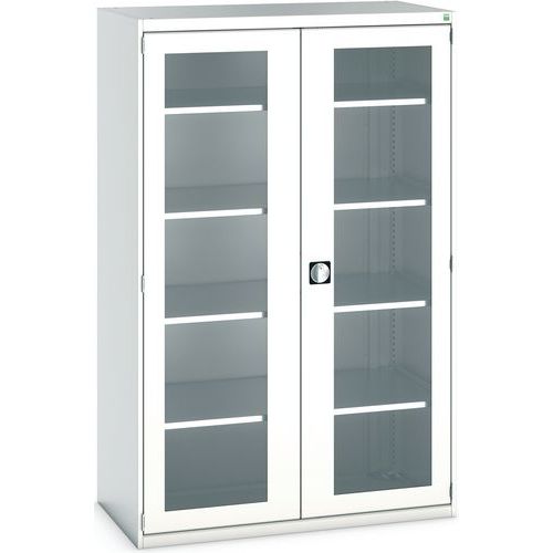 Skåp med transparenta dörrar Cubio 1300x650x2000 mm – Bott