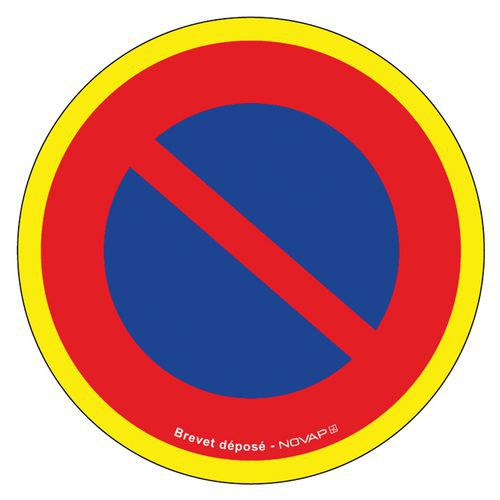 Förbudsskylt med hög synlighet – parkering förbjuden – styv – Novap