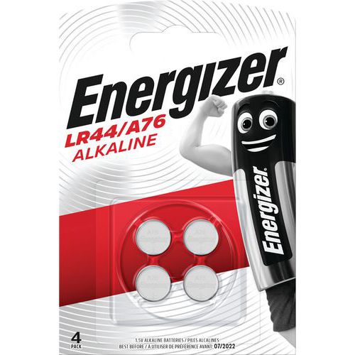 LR44 alkaliskt knappcellsbatteri – A76 – förpackning med 4 st – Energizer