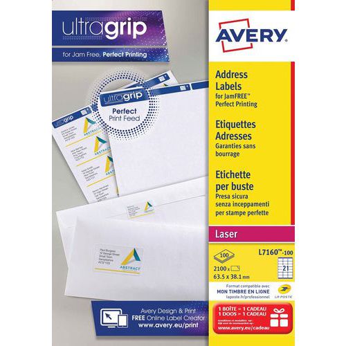 Adressetikett Ultragrip - Laserskrivare
