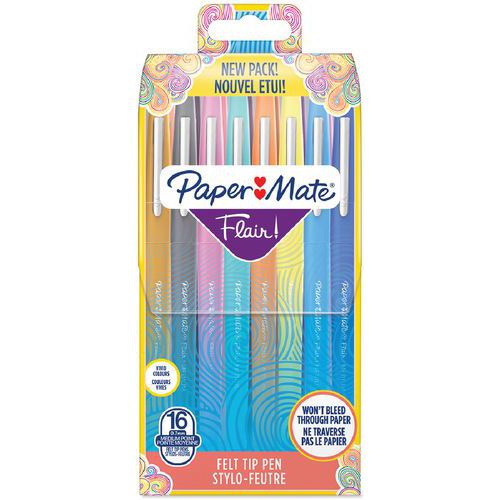 Flair Original filtpenna – förpackning med 16 st – Papermate