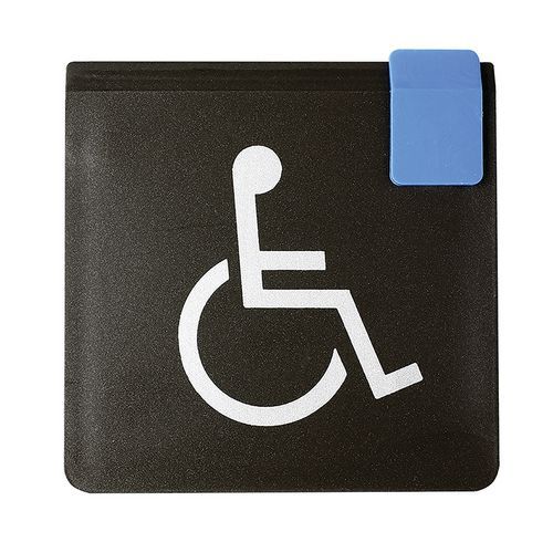 Dörrskylt – tillgänglighetsanpassade toaletter – svart – Novap