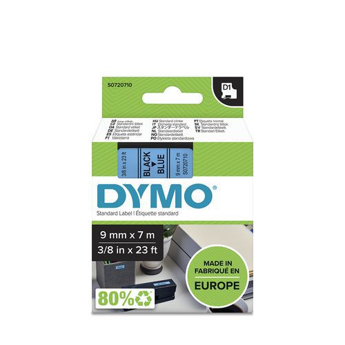 D1 tejpkassett, bredd 9 mm – Dymo