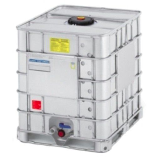 Rekonditionerad IBC 1000L med kran och bur