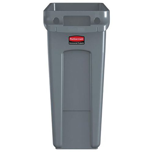 Slim Jim® behållare ventilationskanaler - Grå - 60l - Rubbermaid