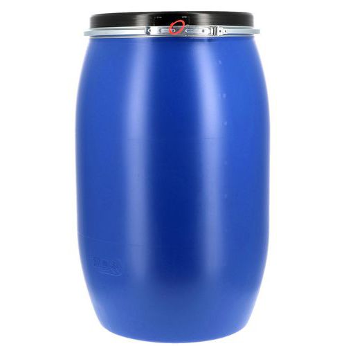 Staplingsbart plastfat med lock, 30-220 liter