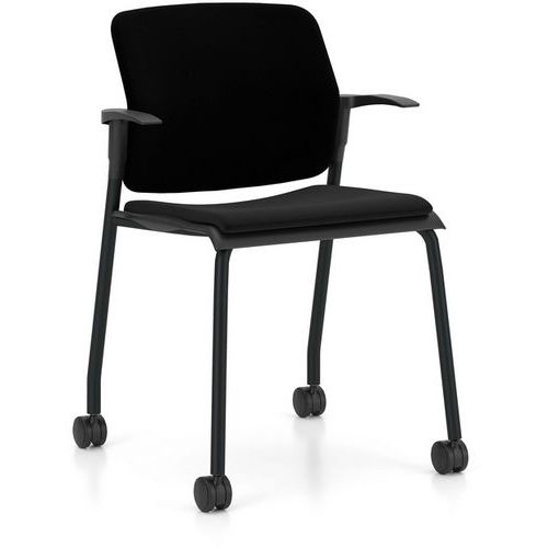 Konferensstol Wikido med armstöd och hjul - Nowy Styl