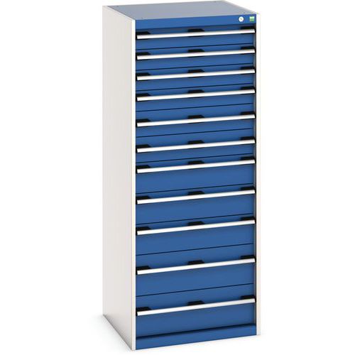 Skåp med 11 lådor Cubio – 1600x650x650 mm – Bott
