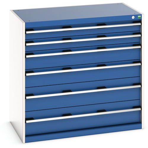 Skåp med 6 lådor Cubio – 1050x650x1000 mm – Bott