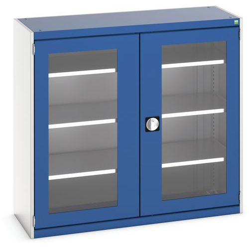 Skåp med transparenta dörrar Cubio 1300x525x2000 mm – Bott