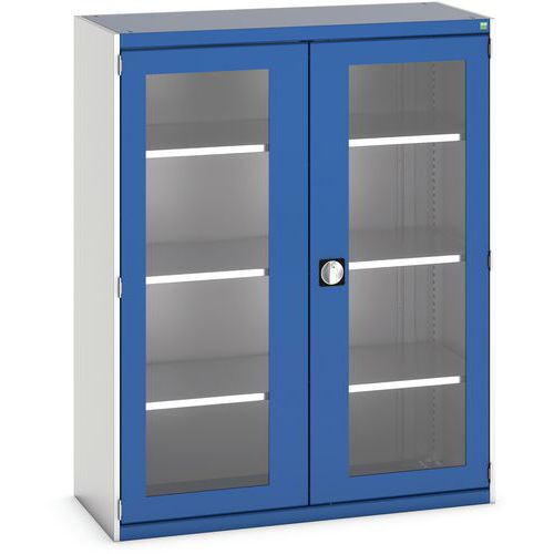 Skåp kraftigt med transparanta dörrar Cubio 1300x525x1000 mm – Bott