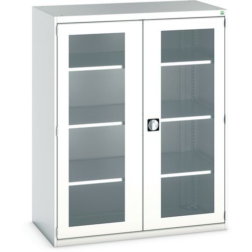 Skåp med transparenta dörrar Cubio 1300x650x1600 mm – Bott