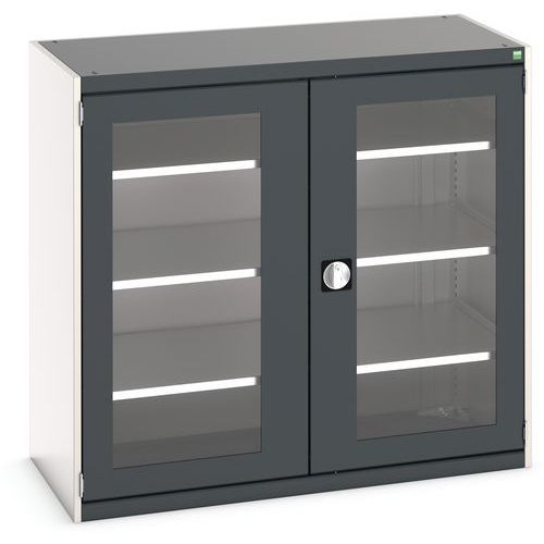 Skåp med transparenta dörrar Cubio 1300x650x1200 mm – Bott