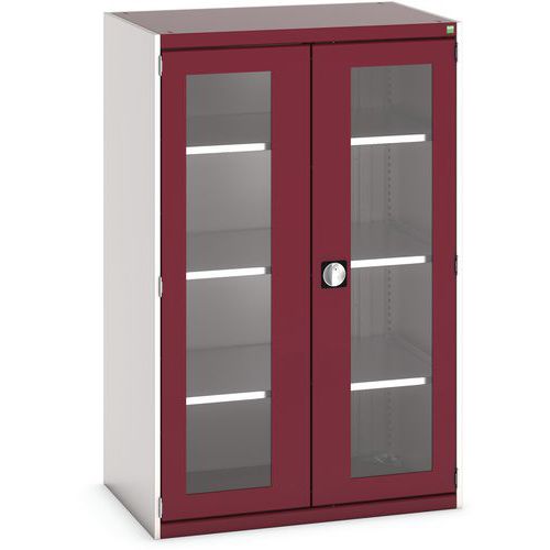 Skåp kraftigt med transparanta dörrar Cubio 1300x525x800 mm – Bott